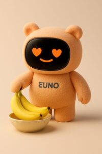 Robot Euno orange avec banane